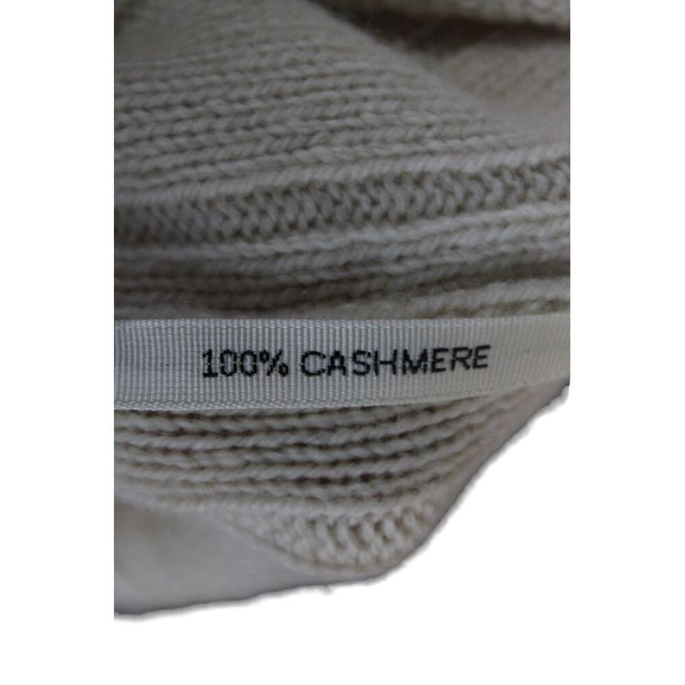 Khaite Womens Ivory Striped 100%Cashmere Pullover Crewneck Short Sleeve Size XS - Picture 5 of 6